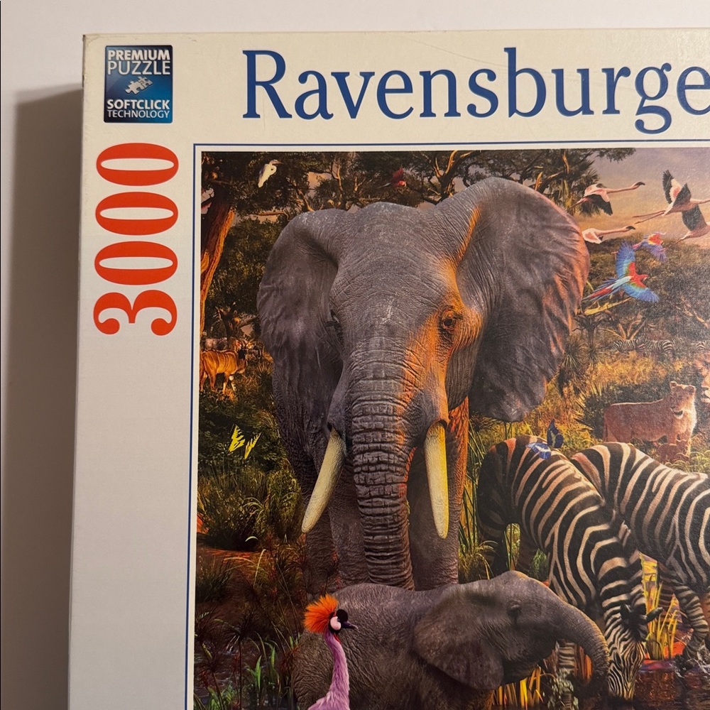 Vintage. Ravensburger African Animal World Multicolor Wildlife Puzzle. 3000 ps. - Picture 3 of 9